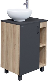 Grossman Тумба с раковиной Флай 60 GR-3014 дуб сонома/серая – фотография-1